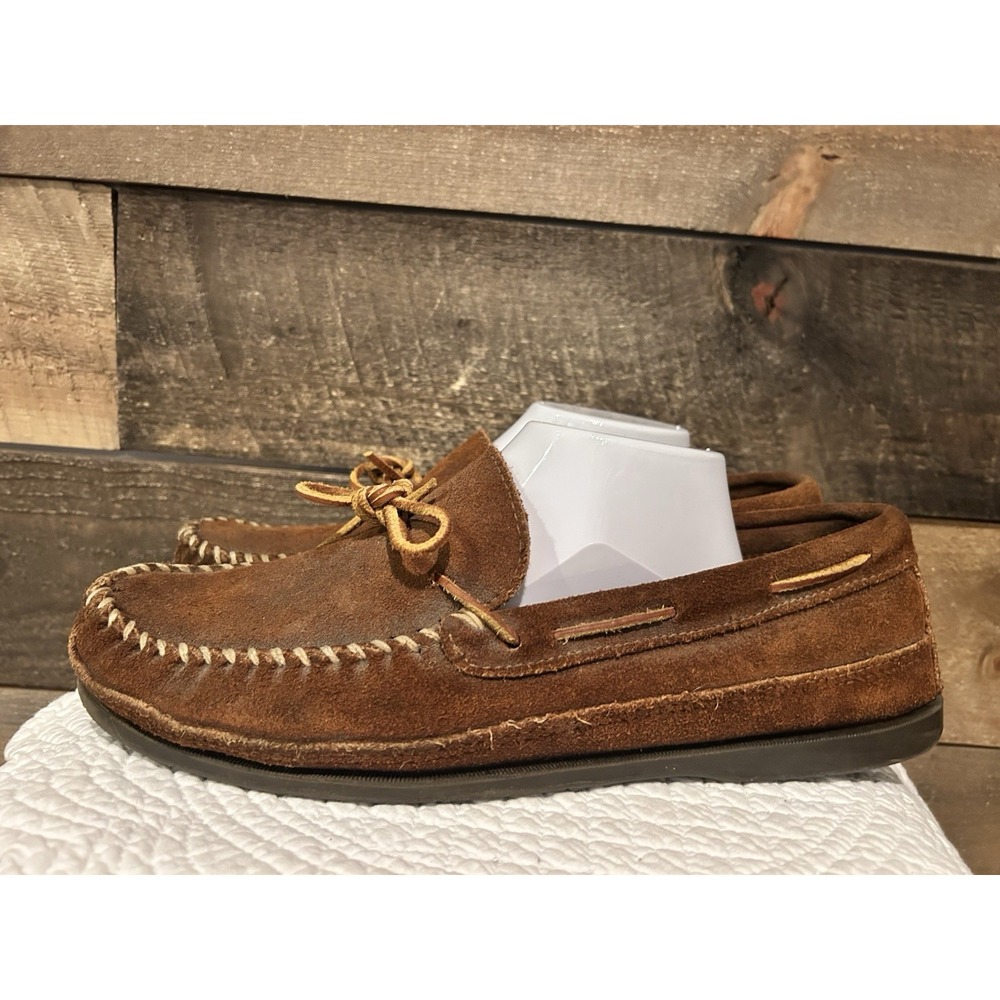 Men's Minnetonka Essential Hardsole Brown Ruff Size‎ 12